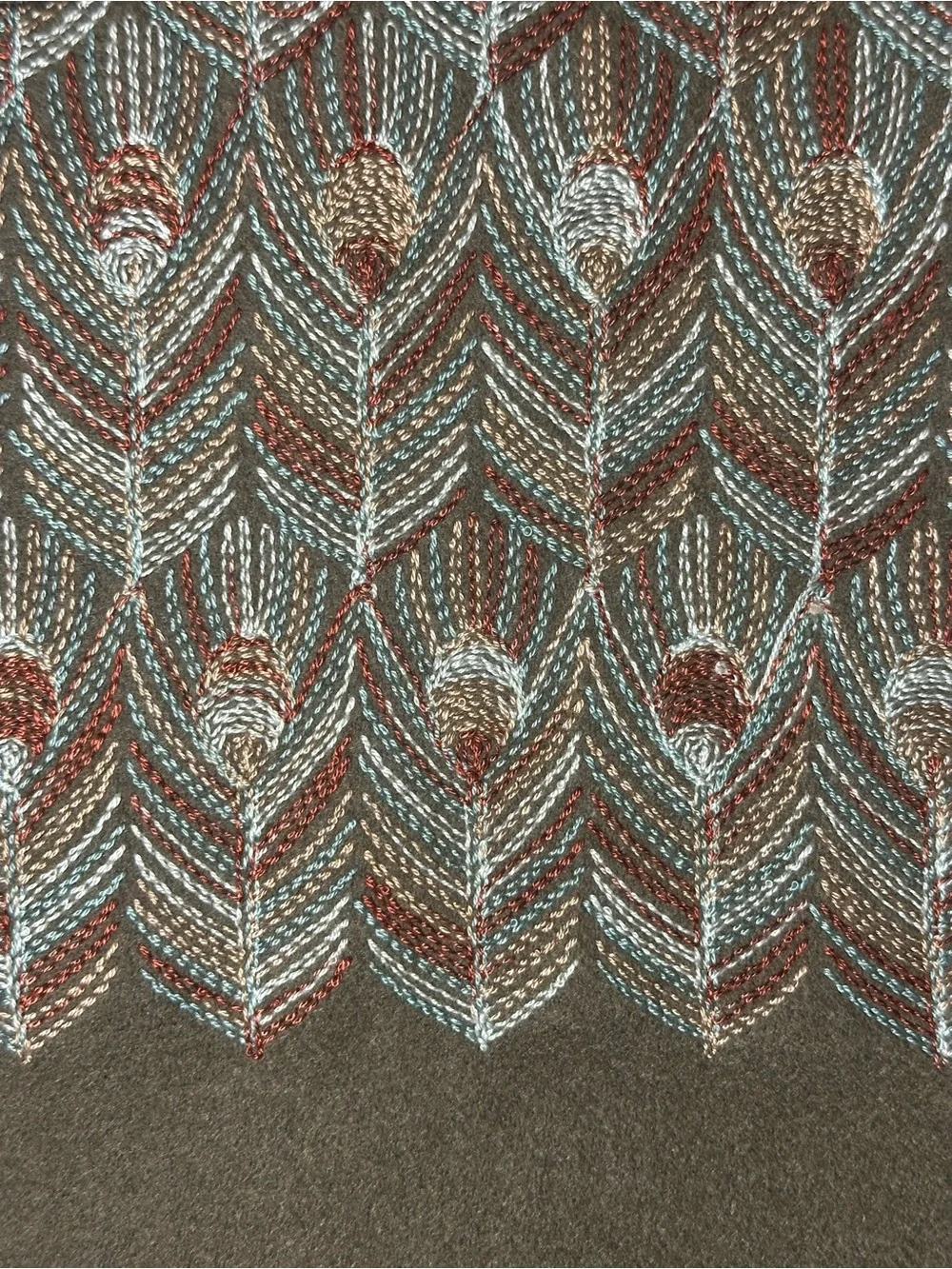 Women's neutral Pattern Fringe Alpaca, Lama Luxury Wrap Shawl w tiny rhinestones